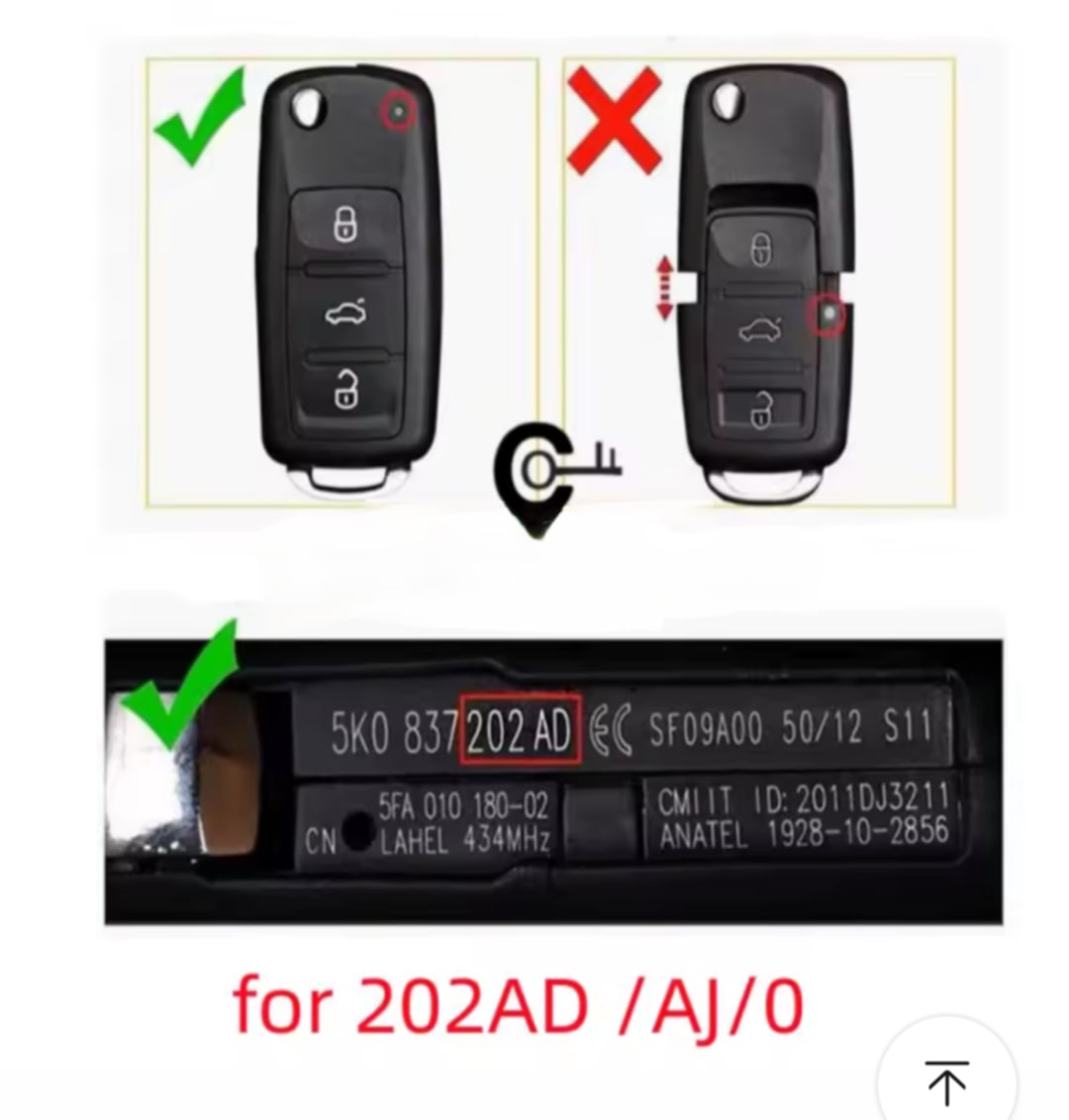 المفاتيح الحديثة لمركبات مجموعة VAG (Volkswagen, Skoda, Seat)