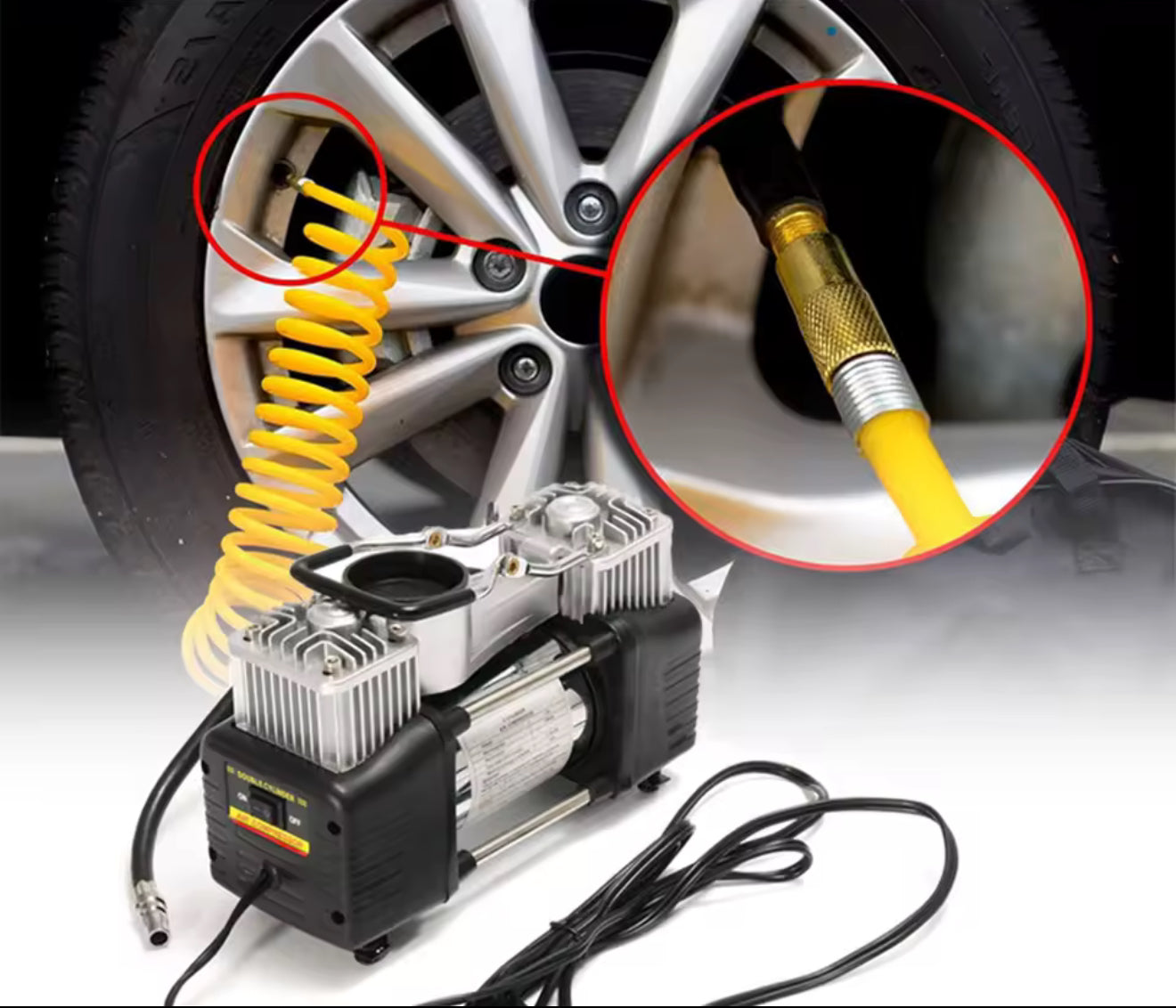 نافخ العجلات 02اسطوانات COMPRESSEUR 02 CYLINDRES